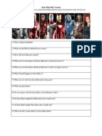 Iron Man ESL Lesson Worksheet