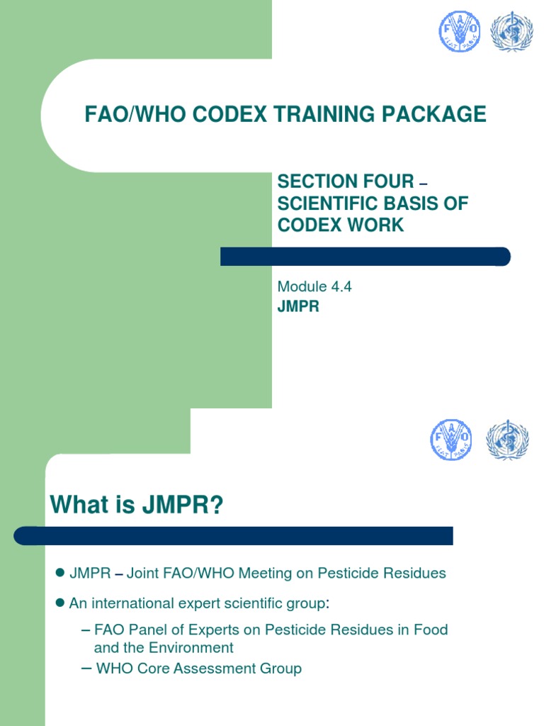 JMPR Overview and Functions | PDF | Food And Agriculture Organization ...
