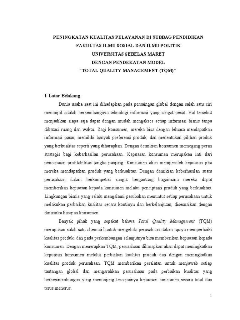 127420077 Makalah Implementasi Tqm