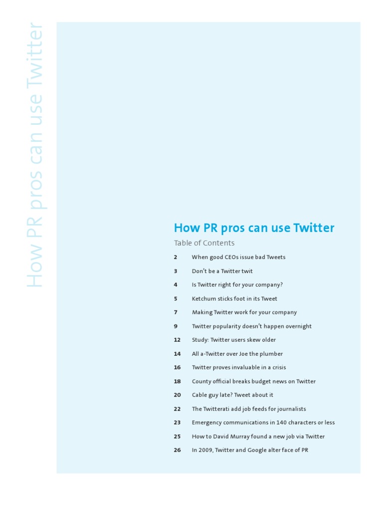 Effective Twitter Strategies for PR | PDF