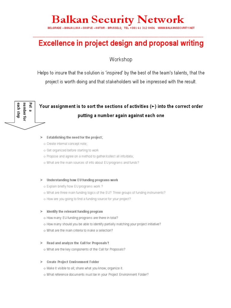 EU Project Proposal Workshop Guide | PDF | Decision Making ...