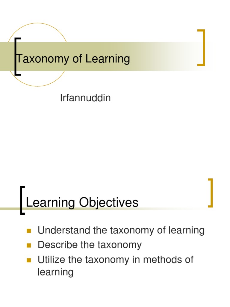 Medical Education Learning Taxonomy | PDF