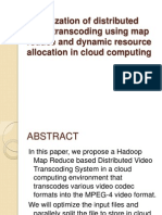 dynamic resource allocation and distributed video transcoding in cloud computing
