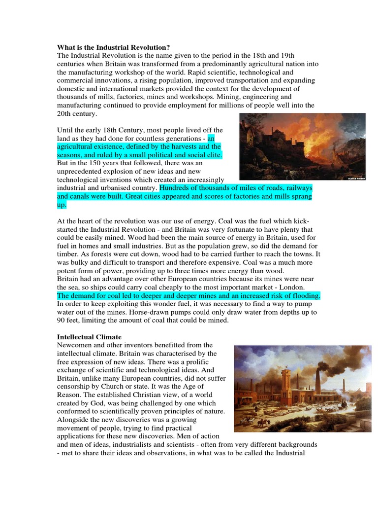 What Is The Industrial Revolution | PDF | Industrial Revolution | Economies