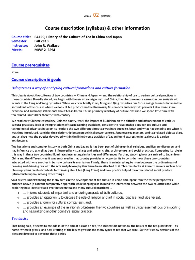 Course Description (Syllabus) & Other Information | PDF | World Wide ...