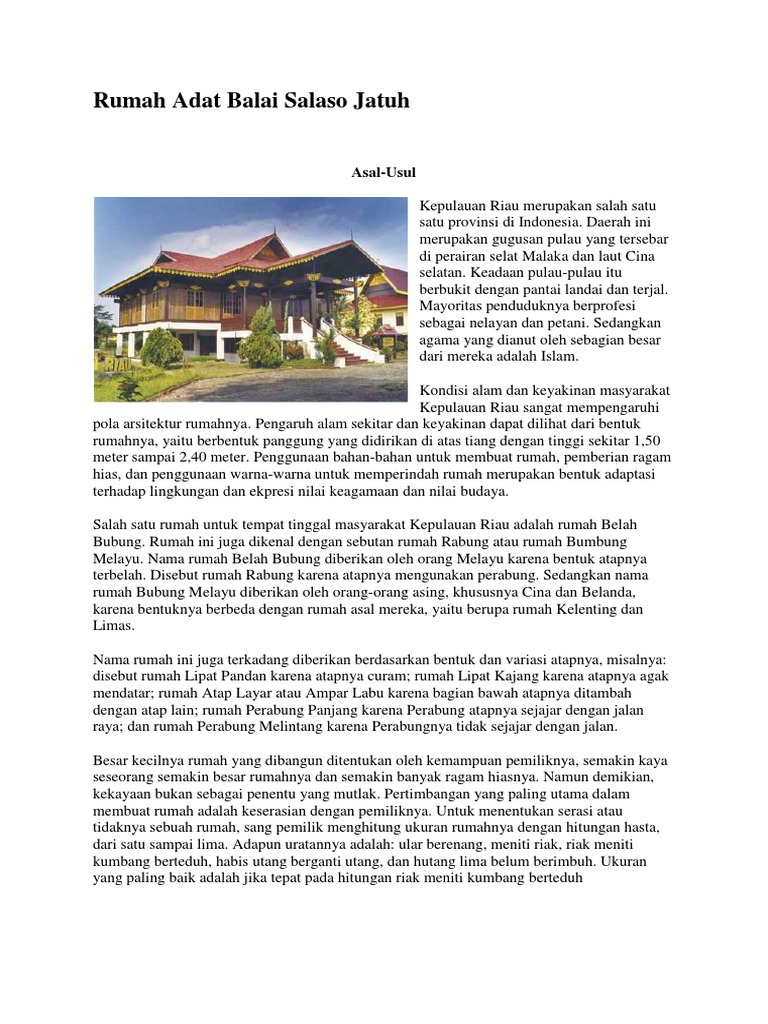 Cara Menggambar Rumah Adat Limas - Rumah Adat Indonesia