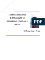 La Educación Instrumento de Desarrollo Wilfredo Rimari Arias CF