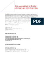 Uimitorul Test de Personalitate Al DR