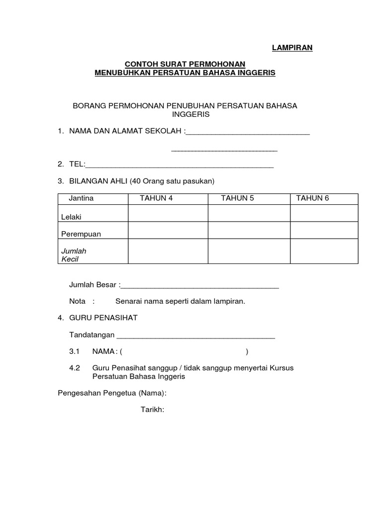 Borang Penubuhan Pdf