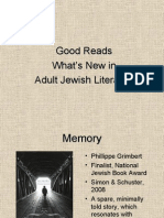 Good Reads What's New in Adult Jewish Literature