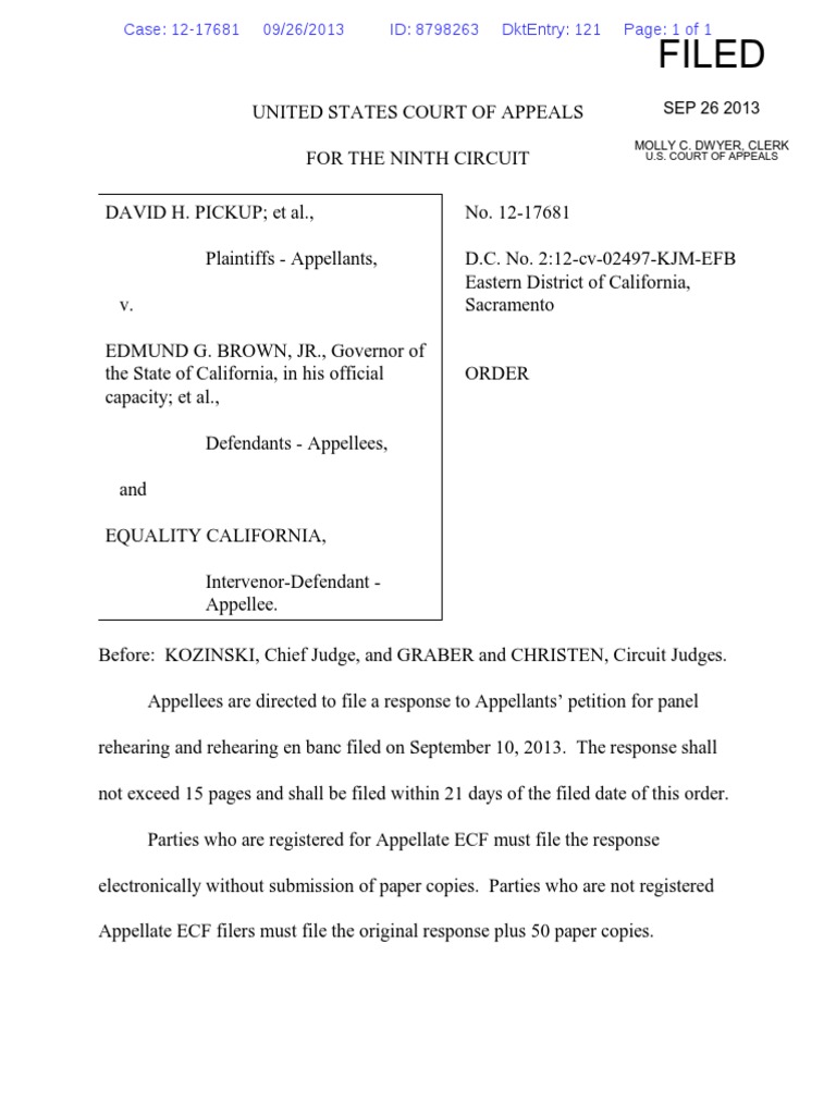 Ninth Circuit Court Rehearing Order | PDF | Law