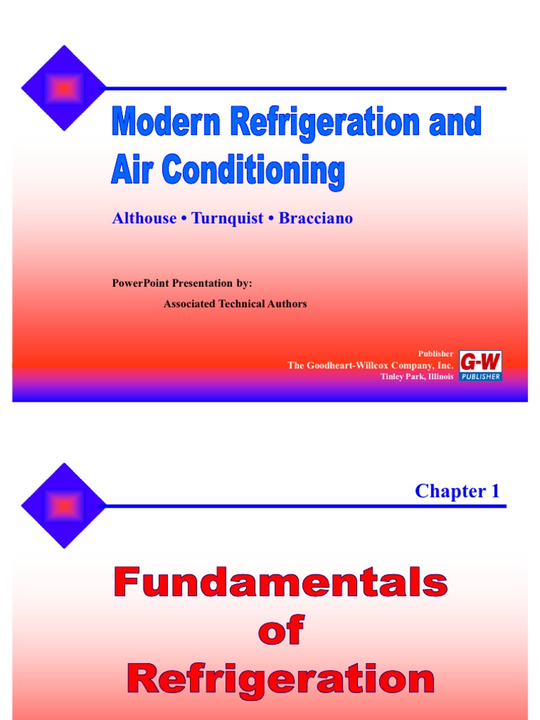 Chapter01 Fundamentals of Refrigeration PDF Pressure Heat