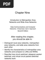 Chapter Nine: Introduction To Metropolitan Area Networks and Wide Area Networks