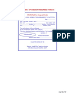 Study Certificate Format