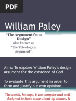 Paley's Design Argument