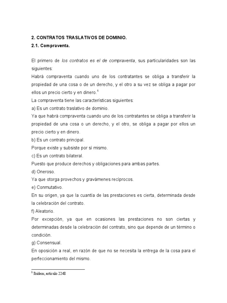 Contratos traslativos de dominio pdf
