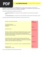 Cartas formales de los alumnos