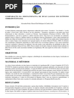 Comparação da odonatofauna SEB XI