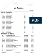 Lista de Precios Frenos Zucol