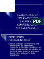 Comunicación Social en Salud y Evaluación