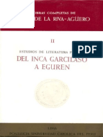 Riva Aguero, Jose de la .-. Del Inca Garcilaso a Eguren