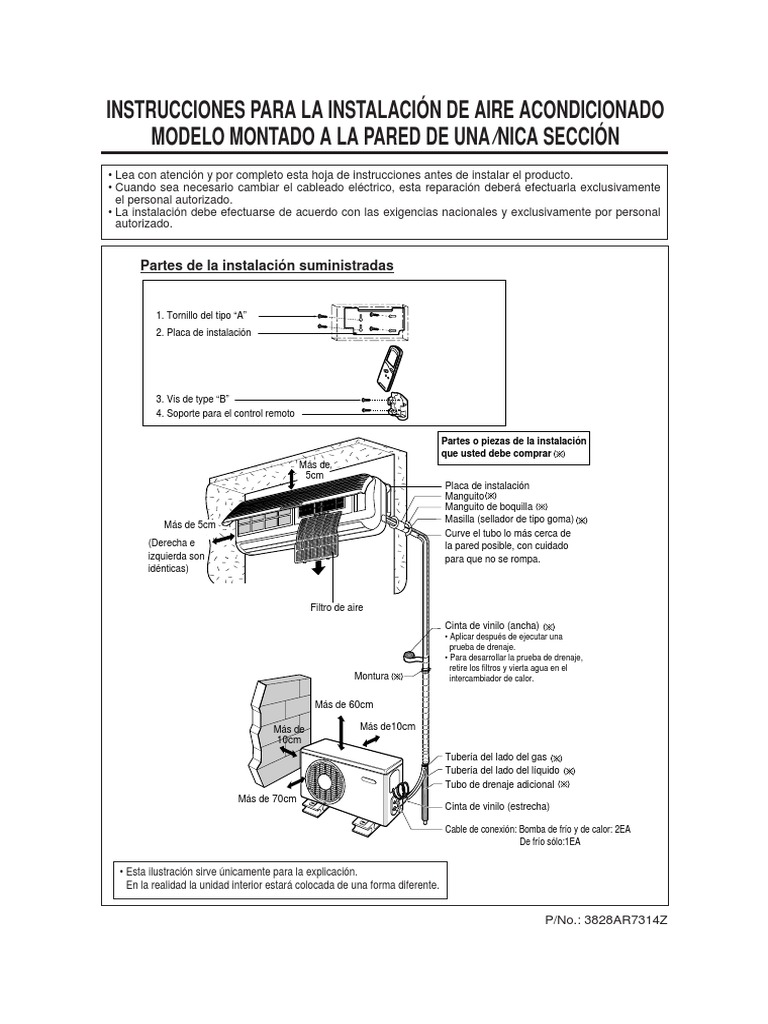 Manual de Instalacion Mini Split Espanol Enchufes y tomas de