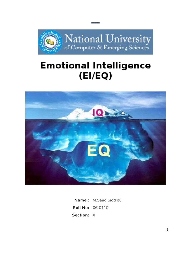 Understanding Mixed Models of EI | PDF | Emotional Intelligence ...