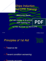 V Ships Induction 1st Aid/CPR Training: Welcome Back! Our Aim Today Is To Provide You With Training in