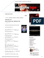 Easy Learn To Play Guitar - Hona Tha Pyar Tabs - Atif Aslam - Bol