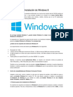 Instalación de Windows 8