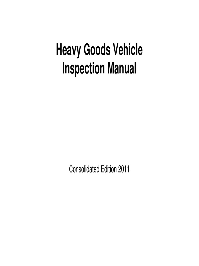 UK VOSA HGV Plating Manual PDF Tire Seat Belt