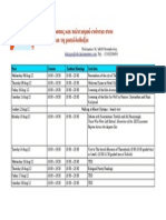 Days Lessons Tandem Meetings Activities