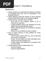 Chapter 9 - Virtual Memory Background: Prepared by Dr. Amjad Mahmood