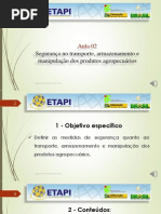 1 - Vídeo Aula - Segurança no transporte, armazenamento e manipulação dos produtos agropecuários