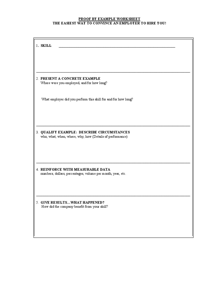 Department of Labor: Proof by Example | PDF