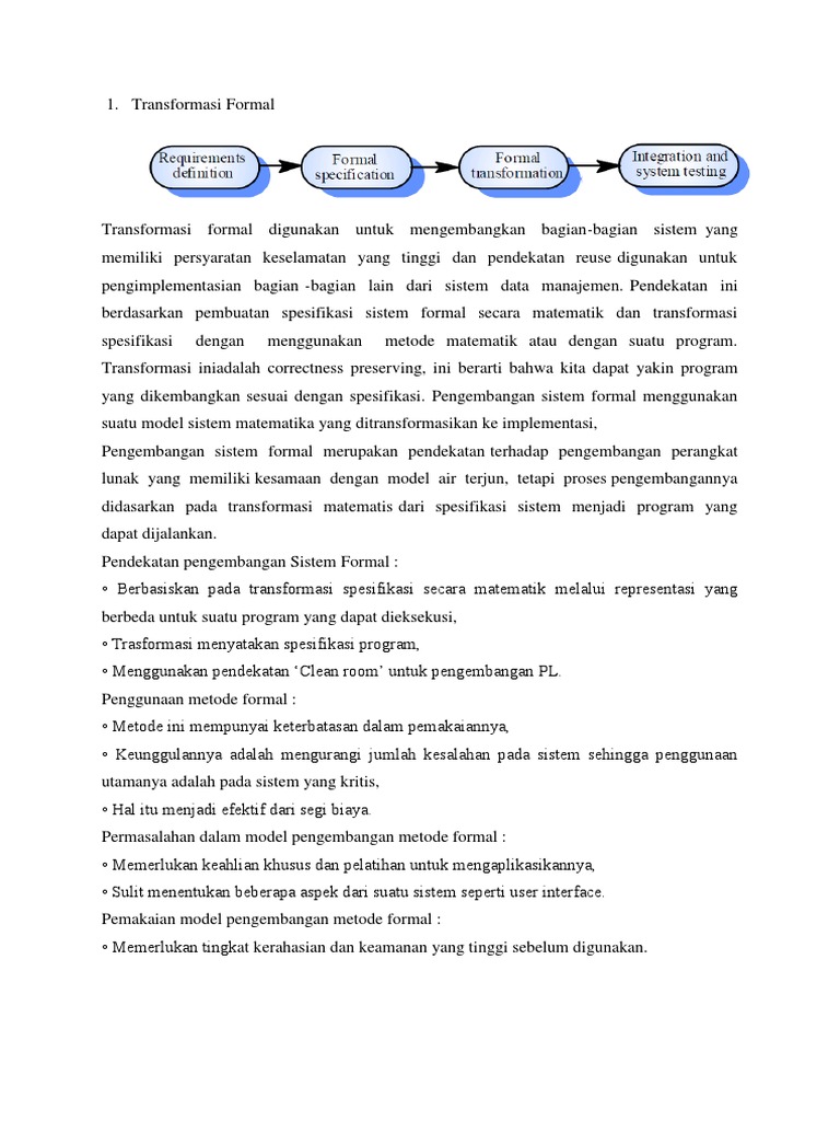 Transformasi Formal dalam Pengembangan Sistem | PDF | Komputer
