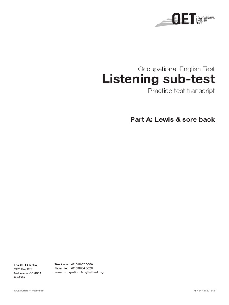 Practice Test - Transcript A | PDF