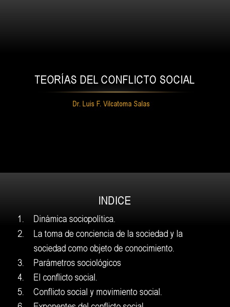 Teorías Del Conflicto Social PDF Conflicto (proceso) Sociología