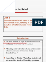 Introduction To Retail: Unit I