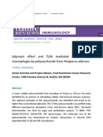 Adjuvant effect and TLR-4 mediated activation of macrophages by polysaccharide from Polyporus albicans