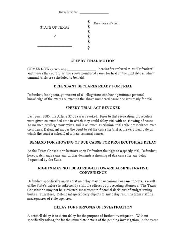 blank-speedy-trial-motion-pdf-prosecutor-social-institutions