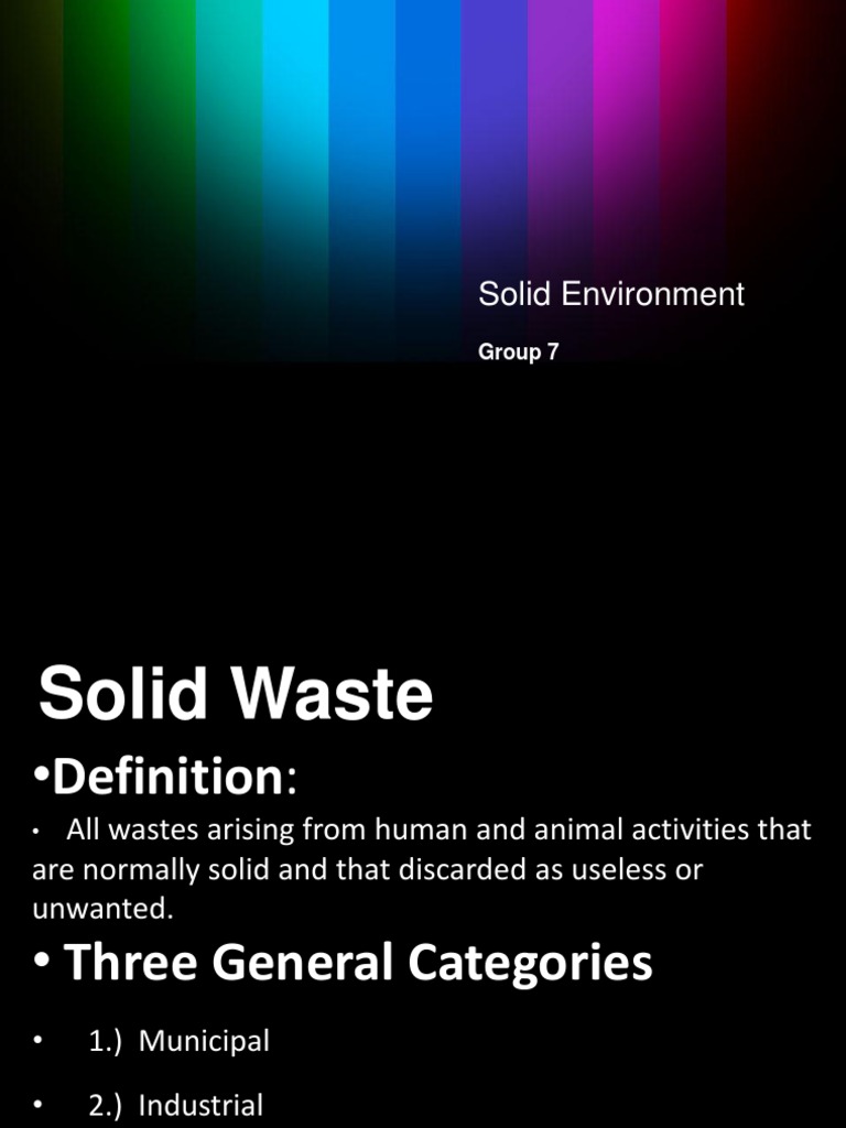 Solid Environment | PDF | Waste Management | Municipal Solid Waste