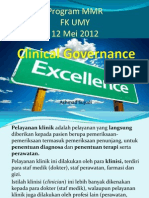 Clinical Governance Program MMR UMY 12.5.2012