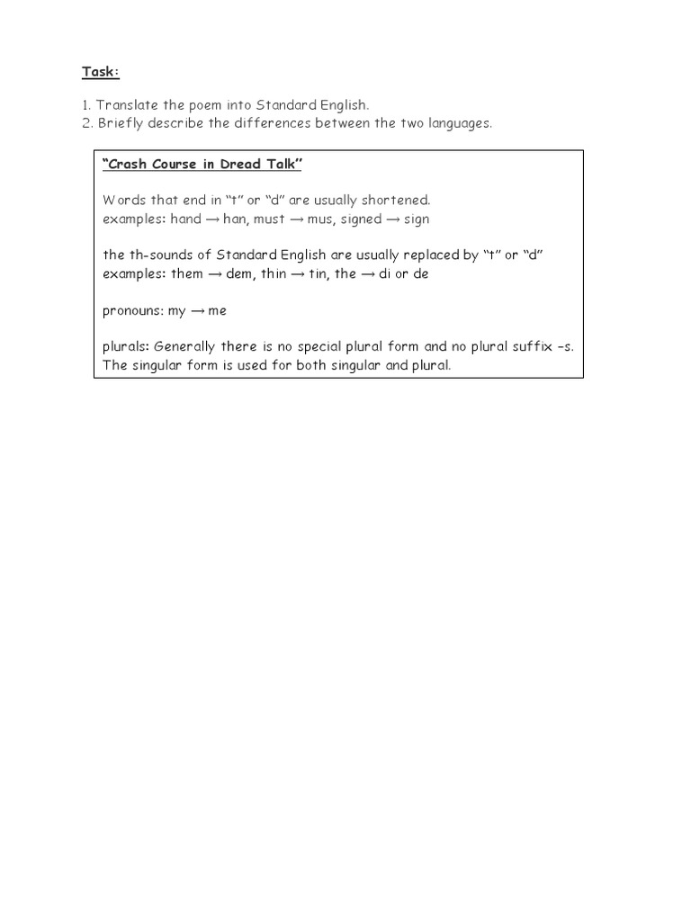 Crash Course Dread Talk | PDF