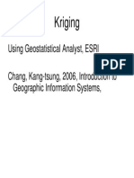 Kriging Geostatistical Analysis for Spatial Prediction