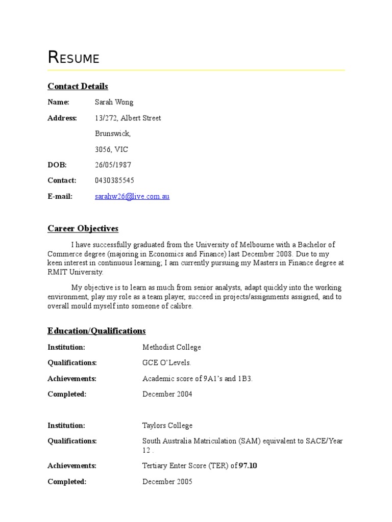 Sarah Resume Pdf Corporate Governance Regulatory Compliance