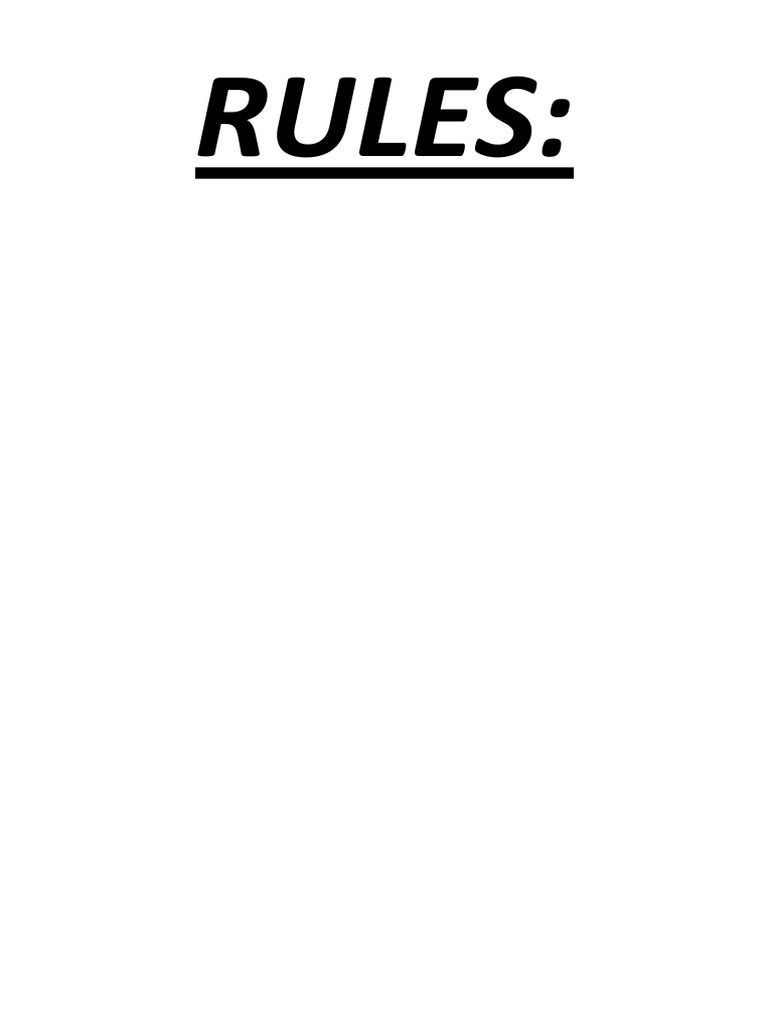 Rules | PDF