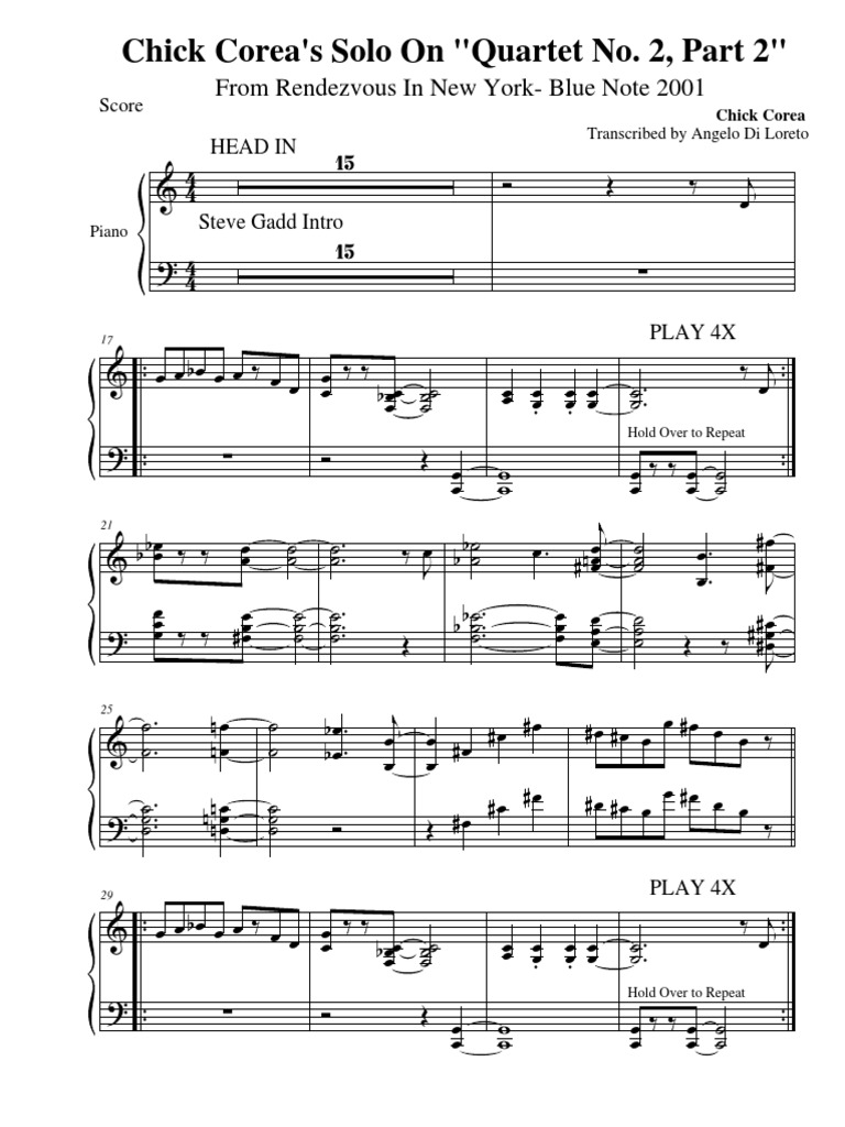 Chick Corea Transcription | PDF | Divertissement (Général)