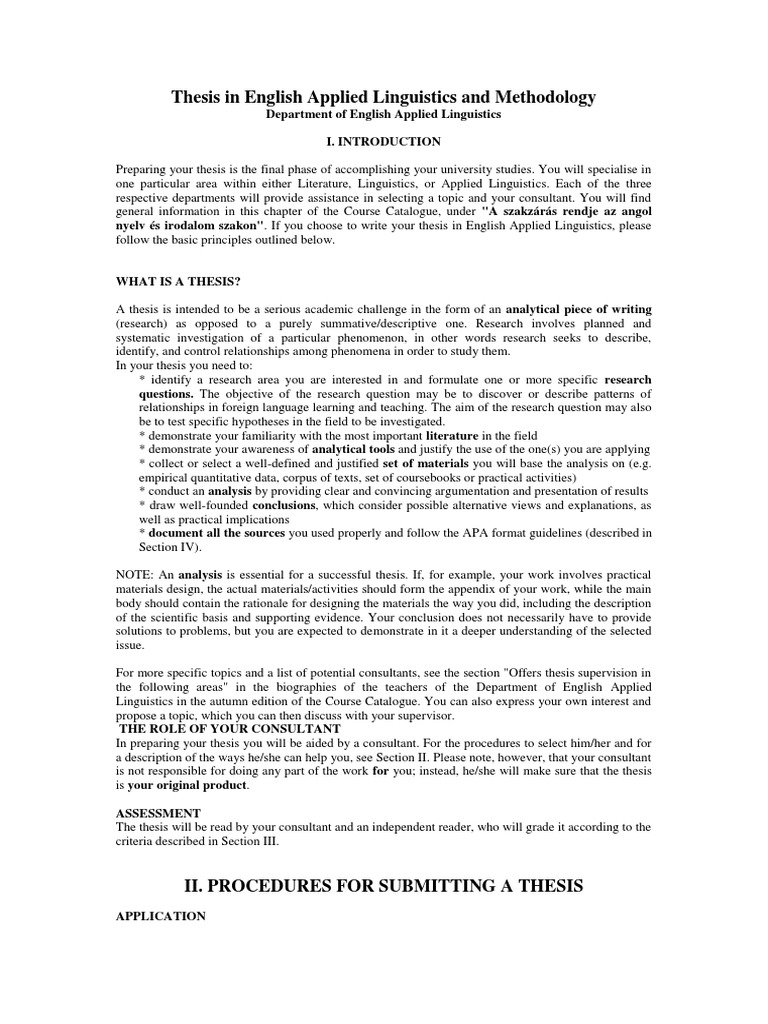 thesis in linguistics pdf