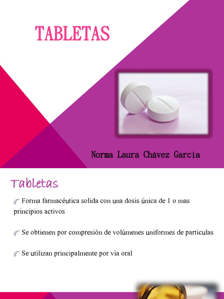 Tipos y Proceso de Fabricación de Tabletas | PDF | Tableta (Farmacia ...